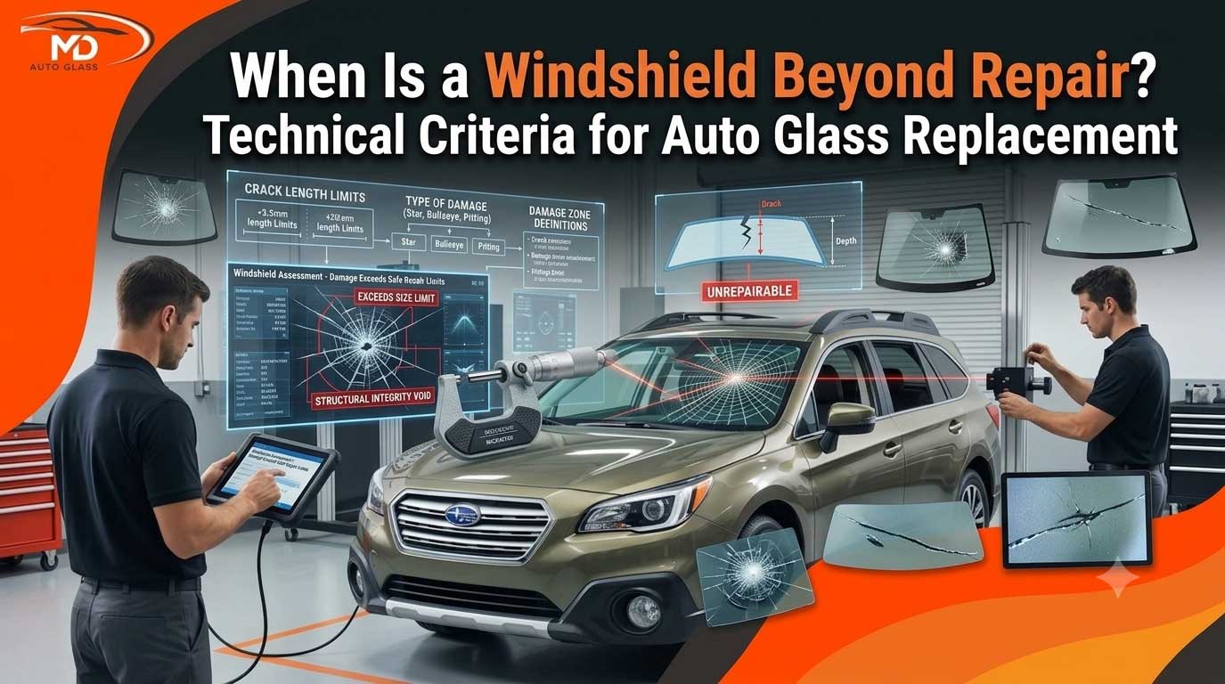 When Is a Windshield Beyond Repair? Technical Criteria for Auto Glass Replacement